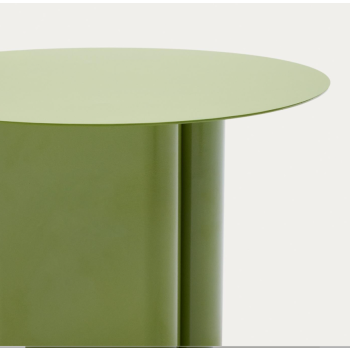 Table d'appoint en fer vert Arvin Ø 55 cm