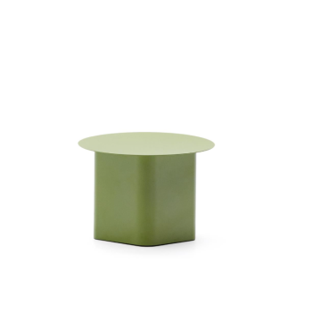 Table d'appoint en fer vert Arvin Ø 55 cm