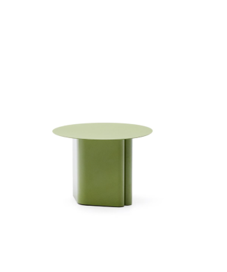 Table d'appoint en fer vert Arvin Ø 55 cm