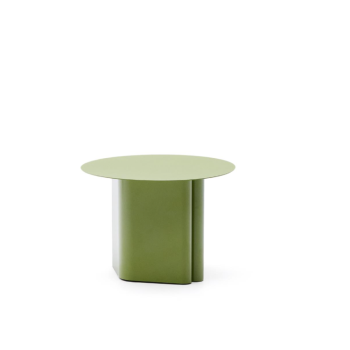 Table d'appoint en fer vert Arvin Ø 55 cm