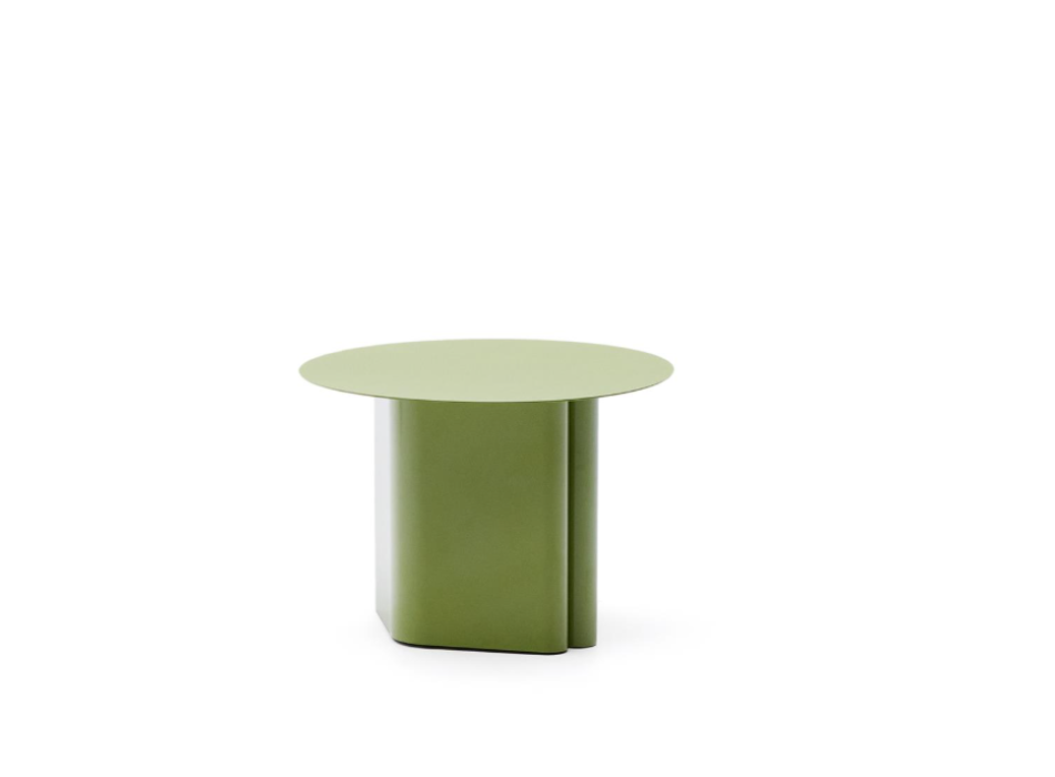 Table d'appoint en fer vert Arvin Ø 55 cm