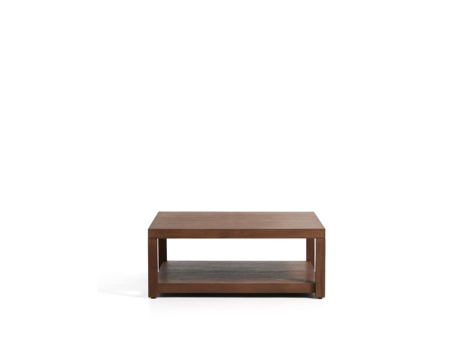 Table d'appoint Norani en bois massif et placage d'acacia 90 x 90 cm