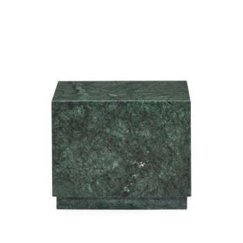 Table d'appoint en marbre vert Sorein 50 x 50 cm