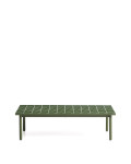Table basse Maurina en acier galvanisé vert avec carreaux verts 122 x 61 cm