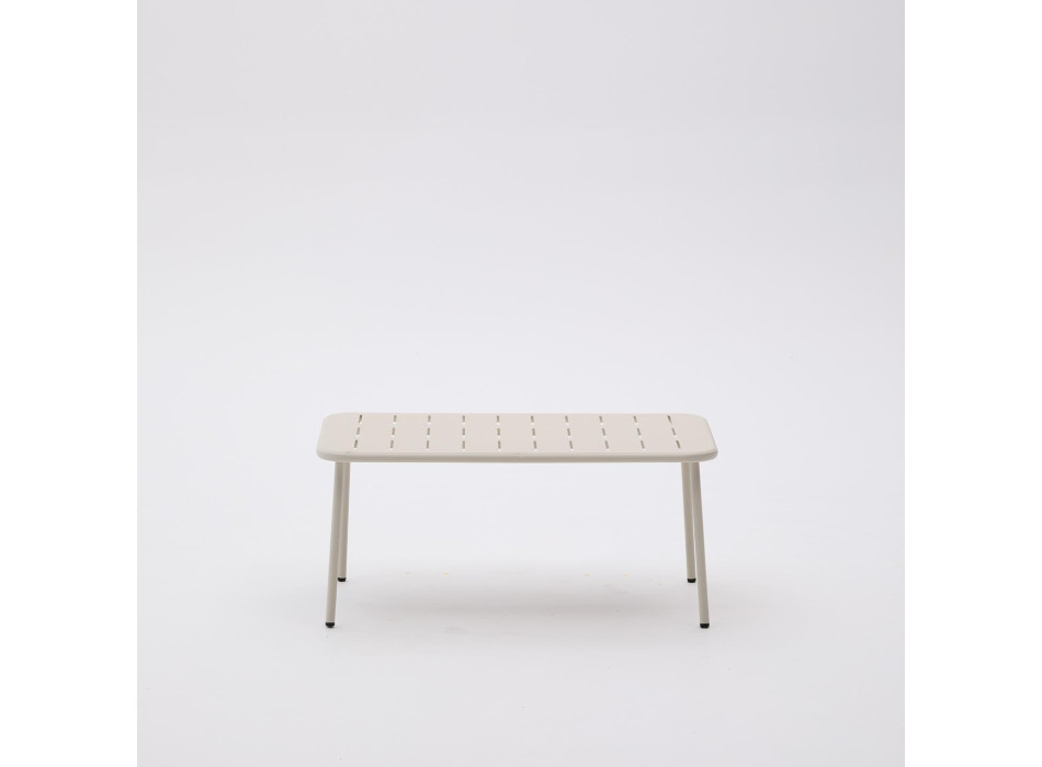 Table basse d'extérieur Zivia en acier galvanisé vert 90 x 50 cm