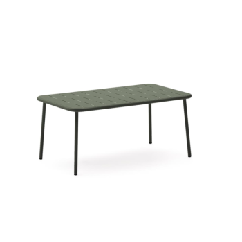 Table basse d'extérieur Zivia en acier galvanisé vert 90 x 50 cm