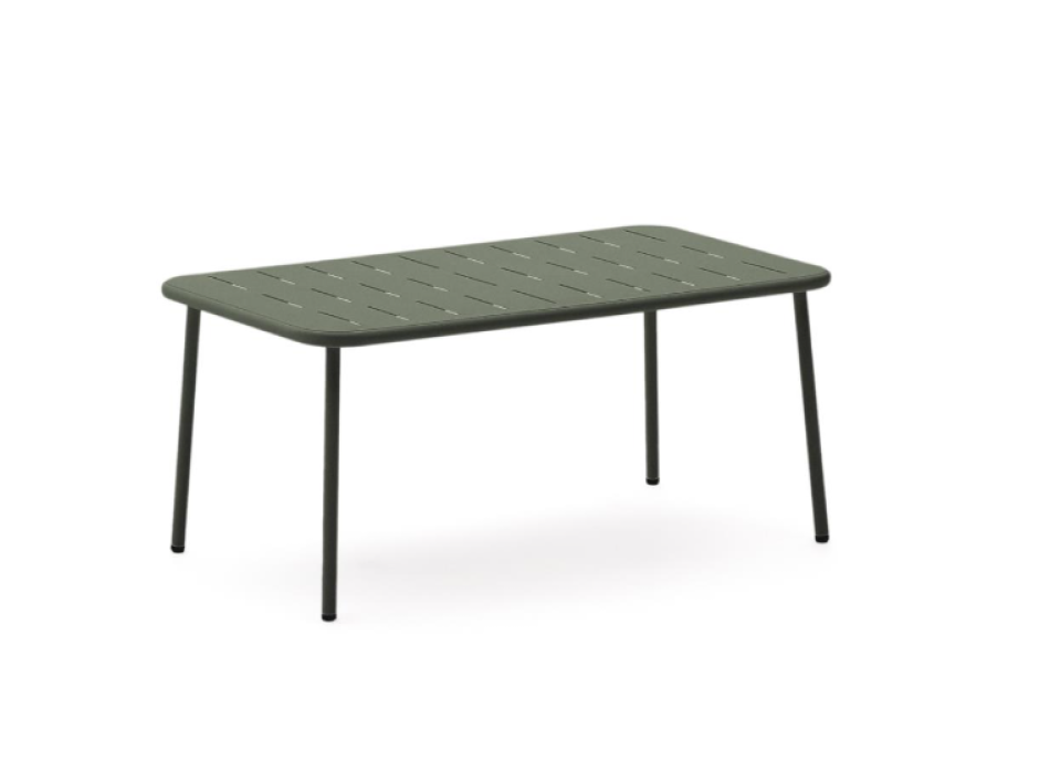 Table basse d'extérieur Zivia en acier galvanisé vert 90 x 50 cm