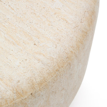 Table basse Drasi en béton finition effet travertin, Ø 90 cm