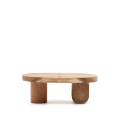 Table basse Mosi en bois de mungour massif Ø 90 x 60 cm