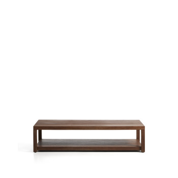 Table basse Norani en bois massif et placage d'acacia 150 x 70 cm