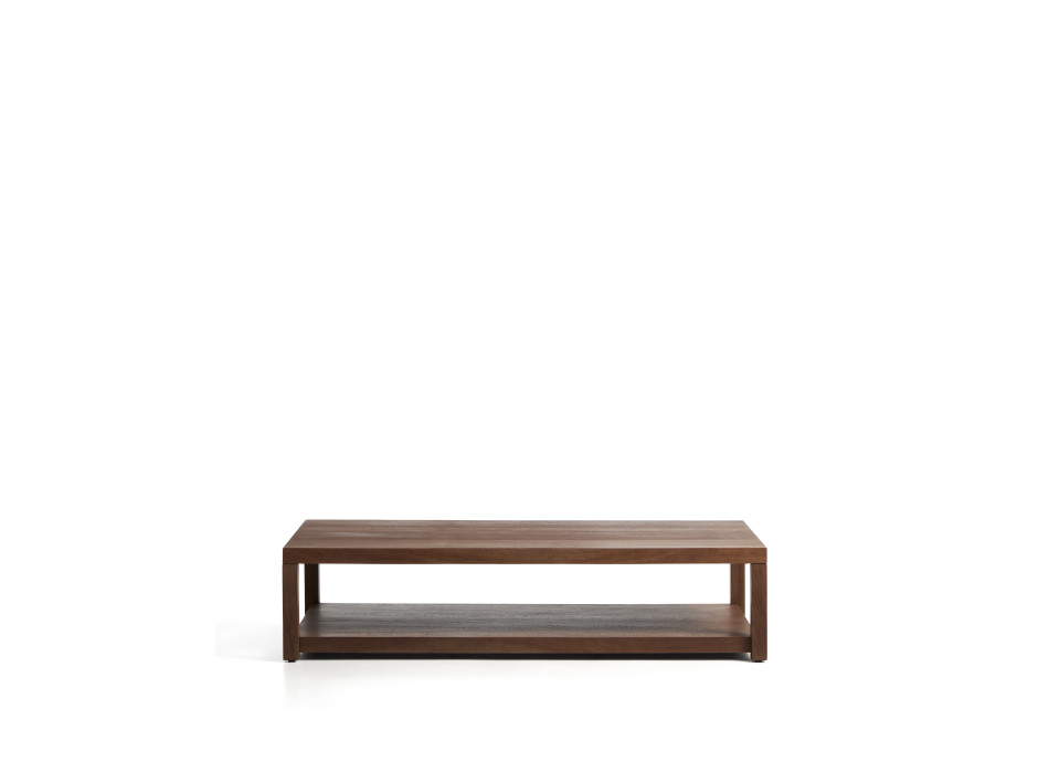 Table basse Norani en bois massif et placage d'acacia 150 x 70 cm