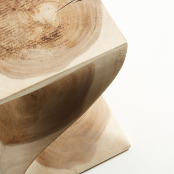 Table basse Hakon en bois massif de Mungur 30 x 30 cm