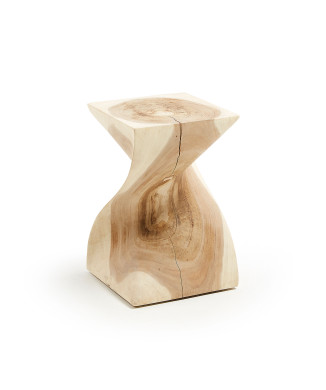 Table basse Hakon en bois massif de Mungur 30 x 30 cm