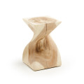 Table basse Hakon en bois massif de Mungur 30 x 30 cm