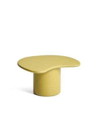 Table basse Macarella en béton moutarde 83 x 77 cm