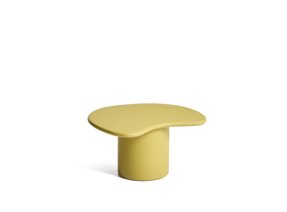 Table basse Macarella en béton moutarde 83 x 77 cm