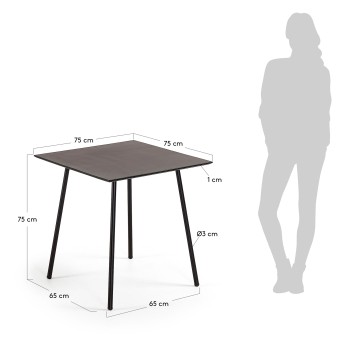 Table basse Mathis en fibrociment avec pieds en a-ciment noir