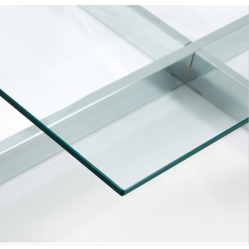 Table basse Plam 120 x 70 cm verre noir gris fumé