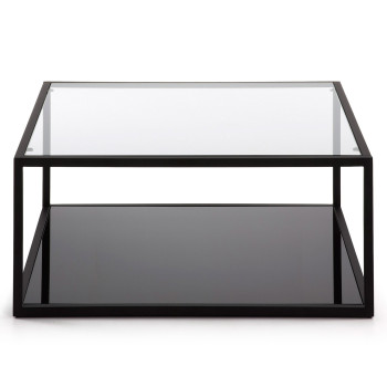 Table basse carrée Blackhill 80 x 80 cm, noire