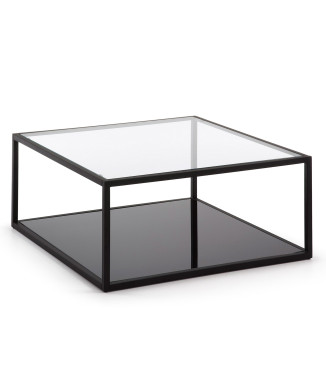 Table basse carrée Blackhill 80 x 80 cm, noire