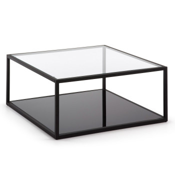 Table basse carrée Blackhill 80 x 80 cm, noire