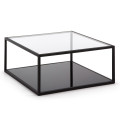 Table basse carrée Blackhill 80 x 80 cm, noire