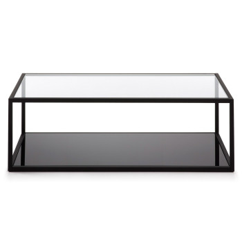 Table basse rectangulaire Blackhill 110 x 60 cm noire