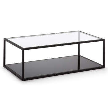 Table basse rectangulaire Blackhill 110 x 60 cm noire