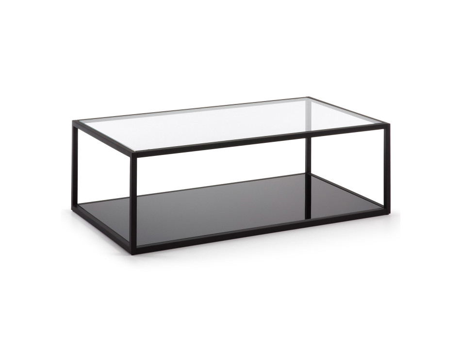 Table basse rectangulaire Blackhill 110 x 60 cm noire
