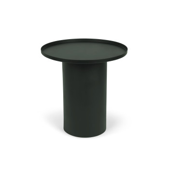 Table basse ronde Fleksa en métal vert foncé Ø 45 cm