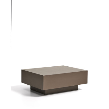 Table basse Rustella en béton brun 80 x 60 cm