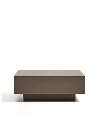 Table basse Rustella en béton brun 80 x 60 cm
