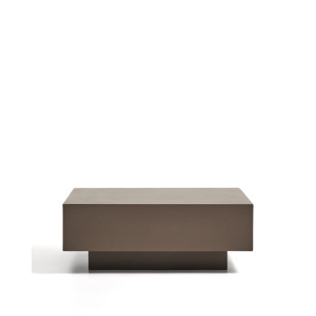 Table basse Rustella en béton brun 80 x 60 cm