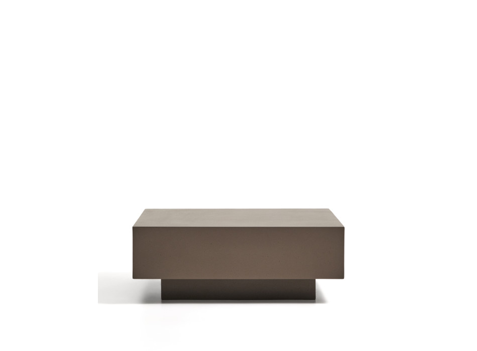 Table basse Rustella en béton brun 80 x 60 cm