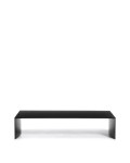 Table basse Litto, MDF laqué noir, 140 x 70 cm