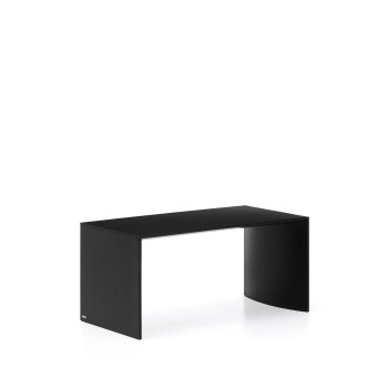 Table basse Litto, MDF laqué noir, 90 x 45 cm