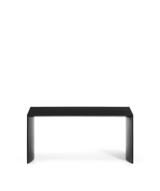 Table basse Litto, MDF laqué noir, 90 x 45 cm