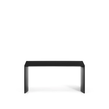 Table basse Litto, MDF laqué noir, 90 x 45 cm
