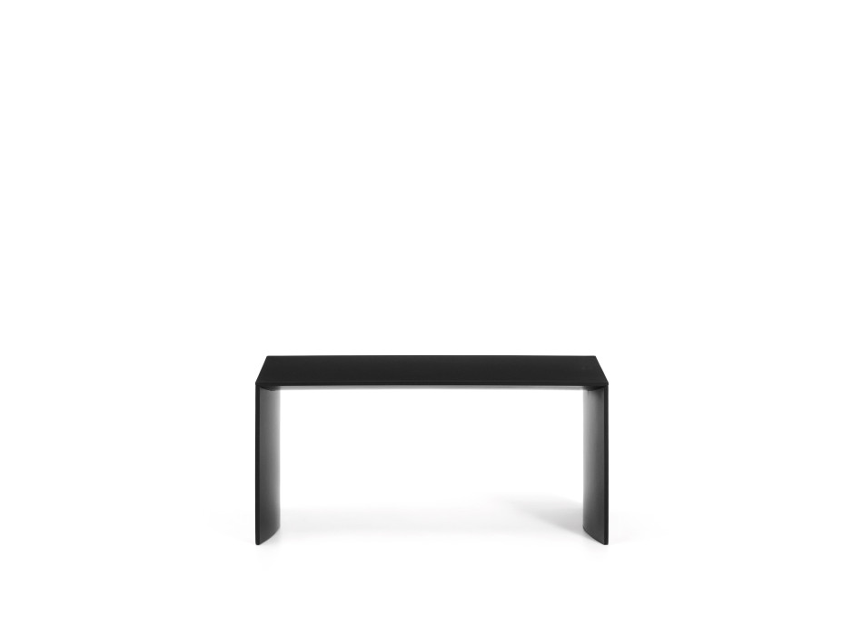 Table basse Litto, MDF laqué noir, 90 x 45 cm