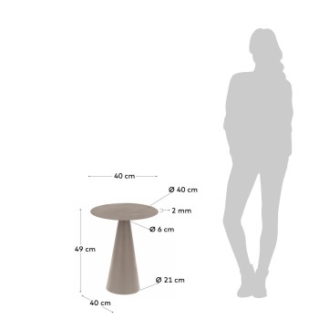 Table basse Shirel Ø 40 cm verte