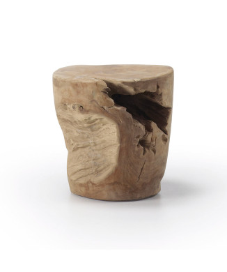 Table basse Tropicana en bois de teck massif Ø 35 cm