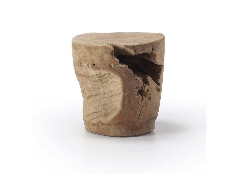 Table basse Tropicana en bois de teck massif Ø 35 cm