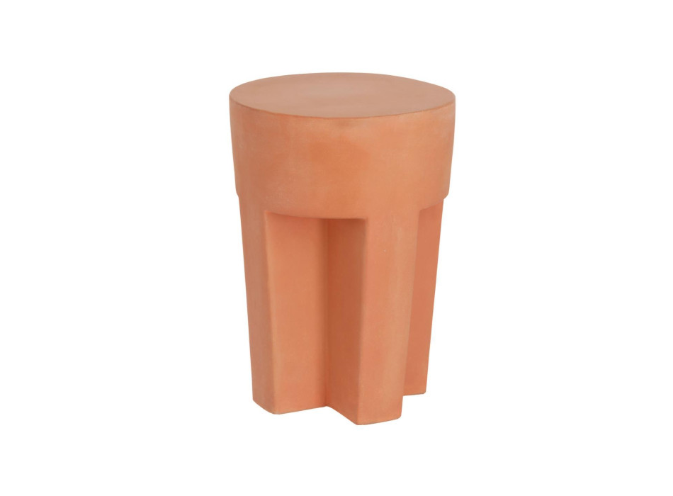 Table basse Vilena en terre cuite Ø 33 cm