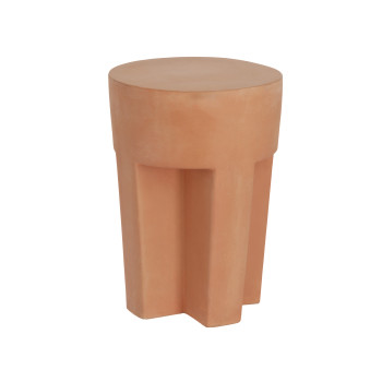 Table basse Vilena en terre cuite Ø 33 cm