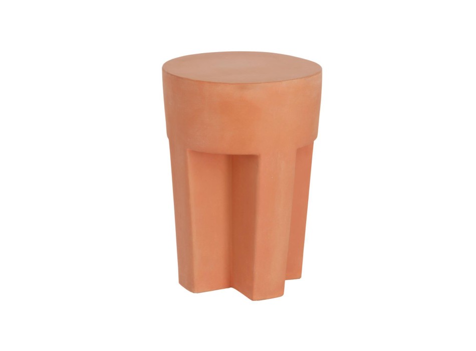 Table basse Vilena en terre cuite Ø 33 cm