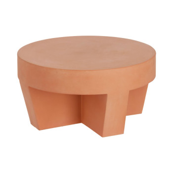 Table basse Vilena en terre cuite Ø 60 cm