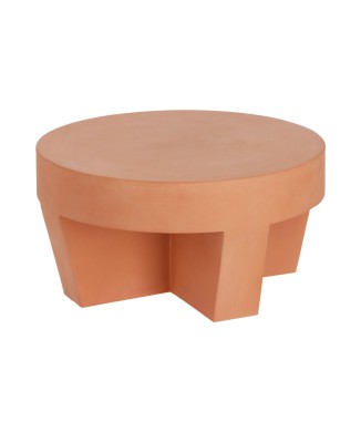 Table basse Vilena en terre cuite Ø 60 cm