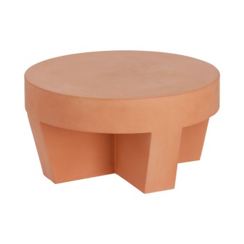 Table basse Vilena en terre cuite Ø 60 cm