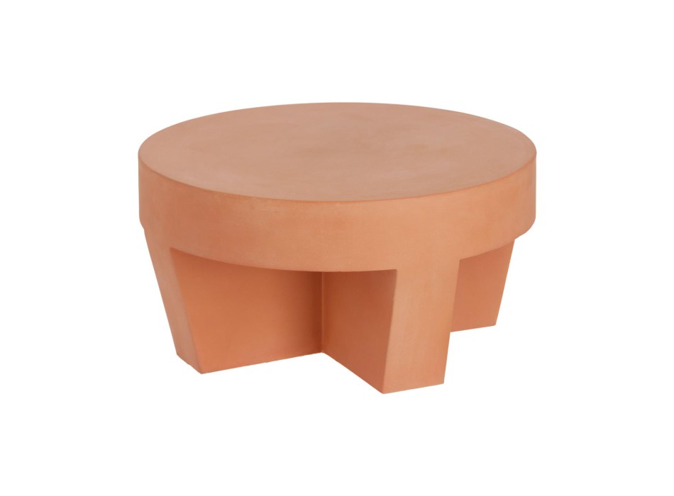Table basse Vilena en terre cuite Ø 60 cm