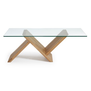 Table basse Waley 120 x 70 cm transparente